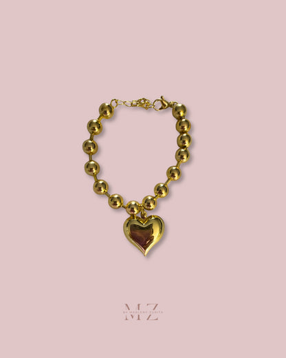 Heart Bead Bracelet