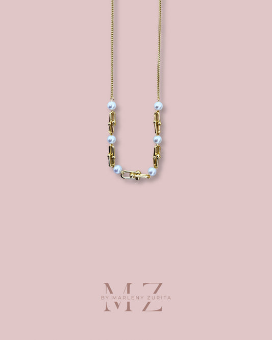 Pearl Chain Link Necklace